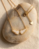 Wings necklace white