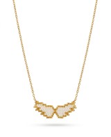 Wings necklace white