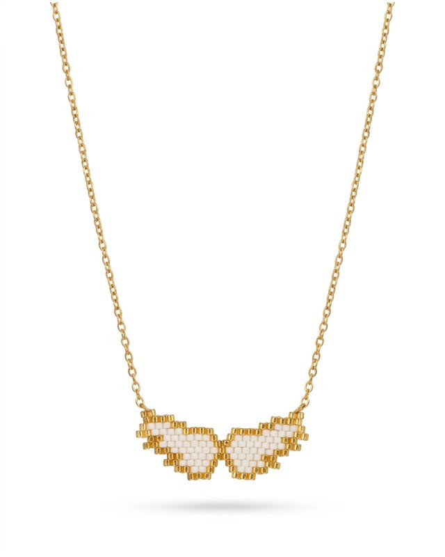 Wings necklace white
