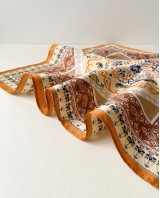 Orange Ethnic Print Scarf