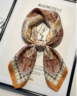 Orange Ethnic Print Scarf