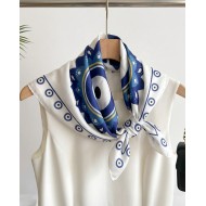 Blue and White Eye Scarf