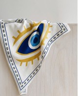 Blue and Yellow Eye Scarf