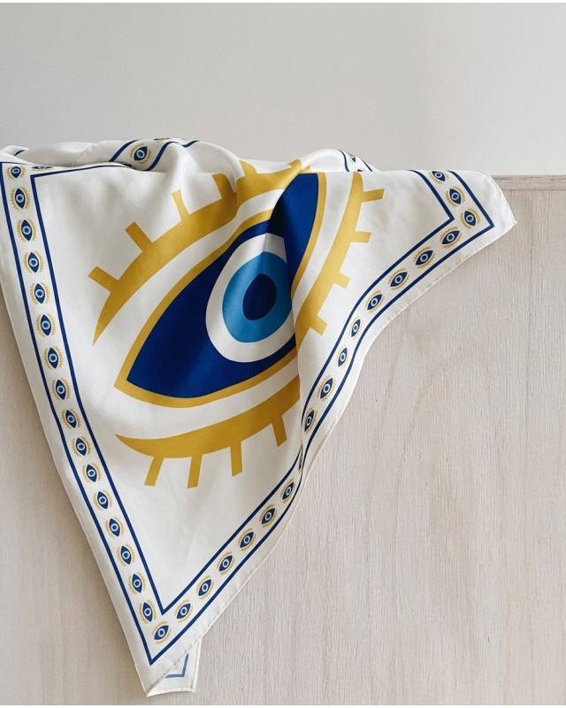 Blue and Yellow Eye Scarf