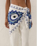 Blue and White Eye Scarf