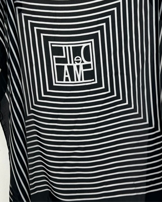 Geometric Lines Scarf black