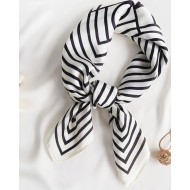Geometric Lines Scarf white