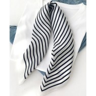 Geometric Lines Scarf white