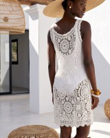 Guipure Lace Dress white